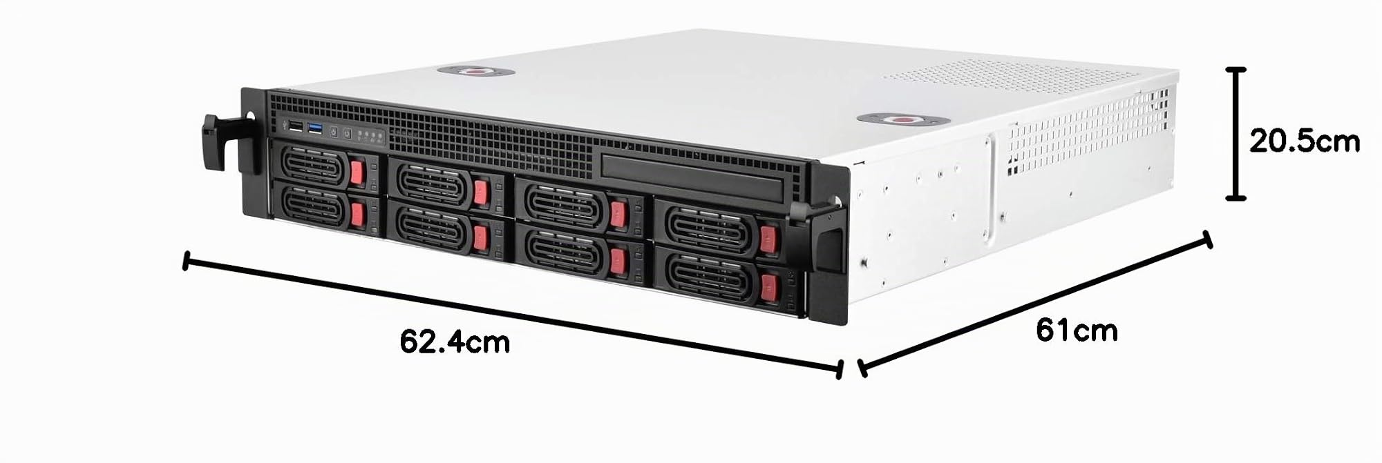 Silverstone SST-RM21-308 - Caja de Servidor de Montaje en Rack de 2U Compatible con 8X SAS/SATA y 6 GB/s Mini-SAS SFF-8087