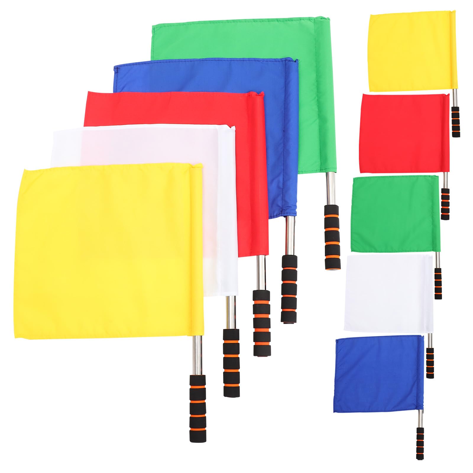 Kichvoe 10 Bandiere da Calcio Arbitro da Segnalazione Mano Colorate, Bandiere di Direzione Gara Leggere e Robuste, per Partite e Allenamenti Sportivi Outdoor