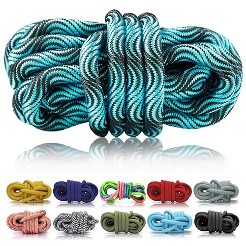 Ganzoo PPM Seil 5 Meter, Tauseil, Hunde-Leine, Halsband, Takeln, Polypropylen Multifilem Rope, 10mm Stärke, Wave Türkis