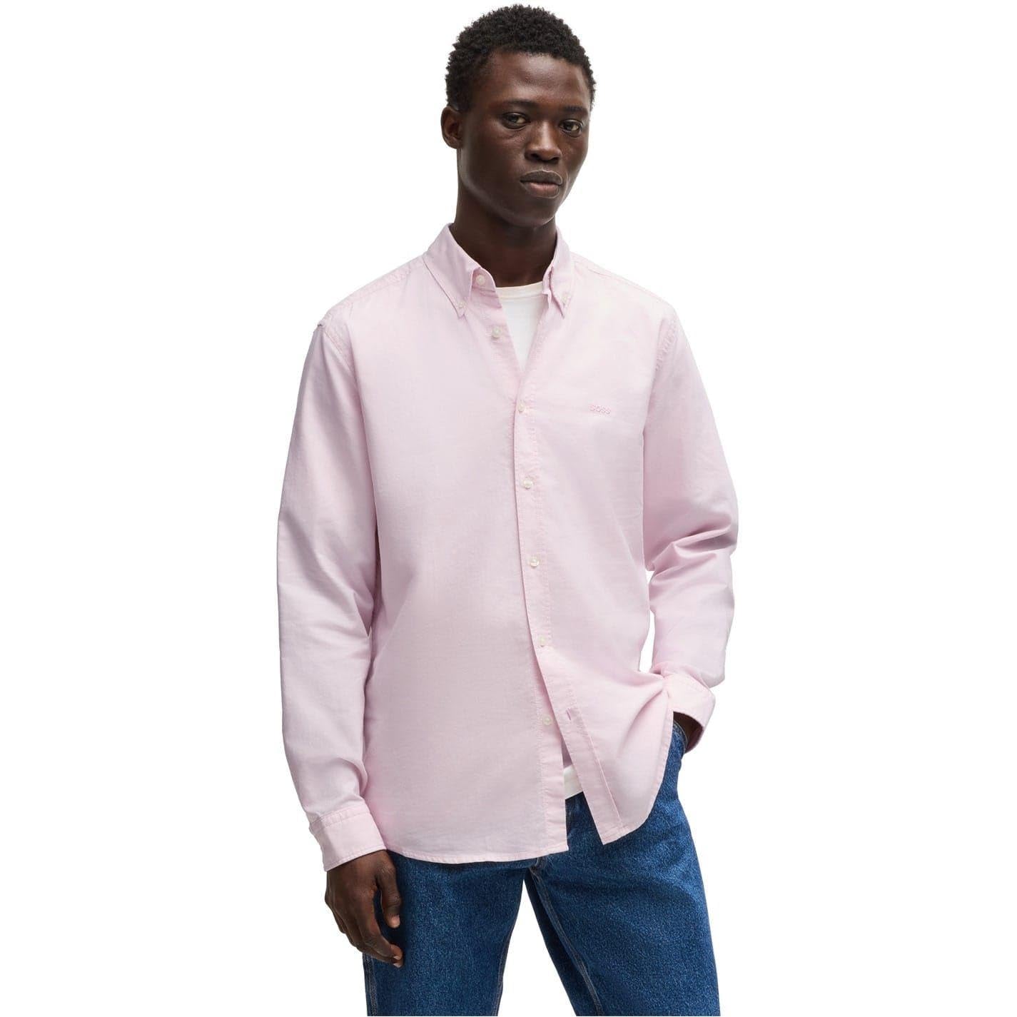BOSS Men's Rickert_M Rickert_M, Light/Pastel Pink682,