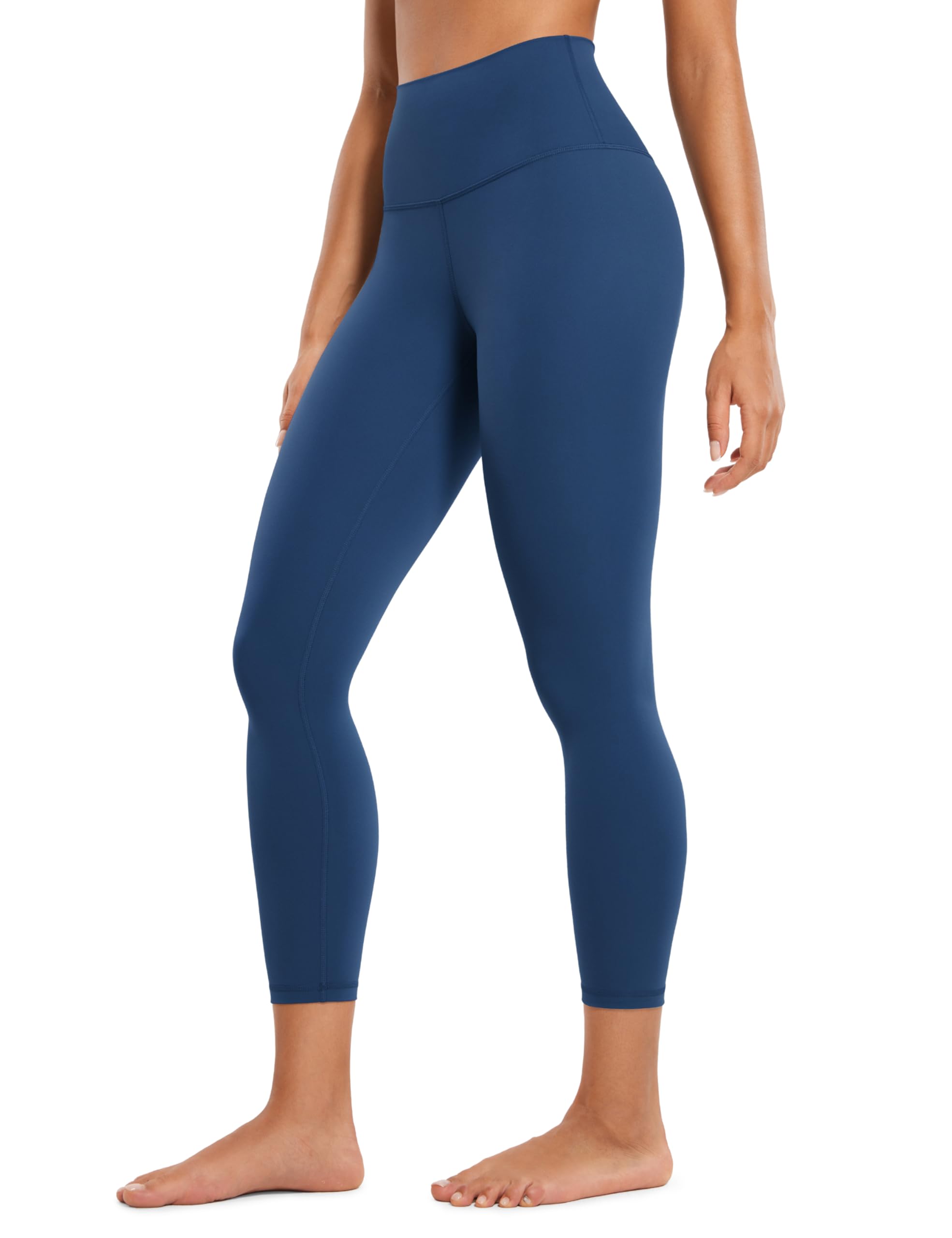 CRZ YOGA Butterluxe 23'' High Waisted Capri Workout Leggings for Women - Lounge Leggings Buttery Soft Yoga Pants French Navy 14