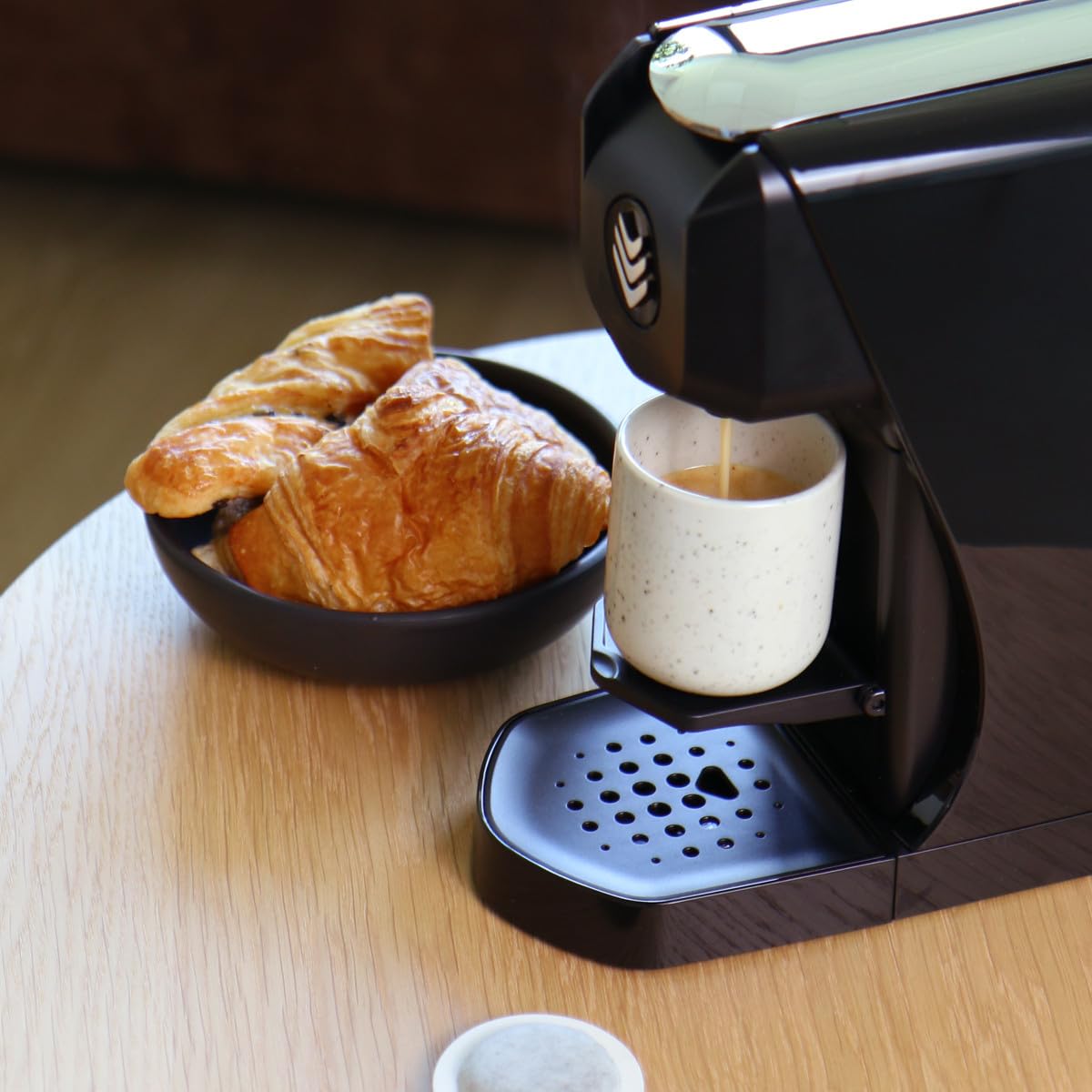 Malongo Máquina de cápsulas Expresso EOH negra, fabricada en Francia