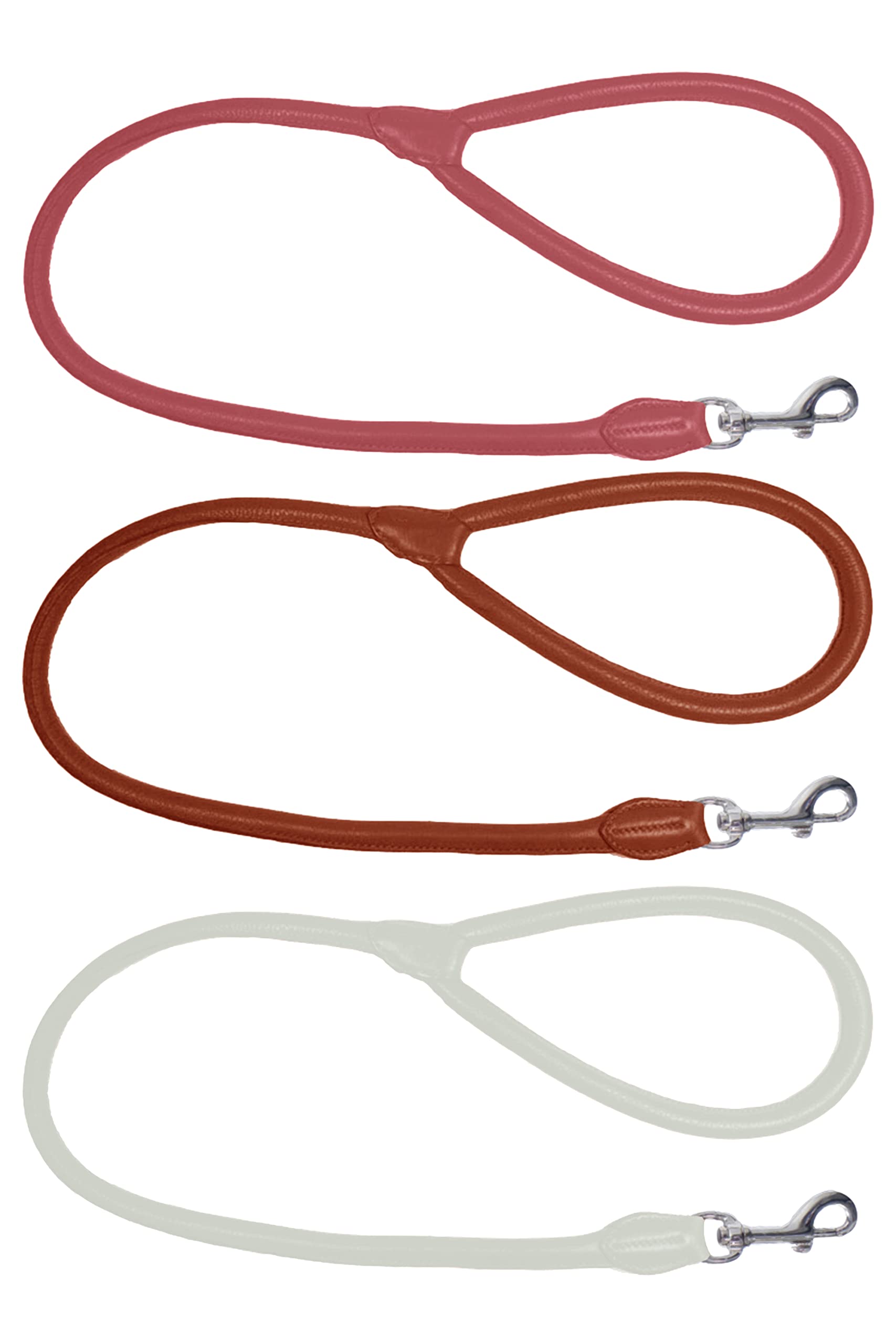 Ace Rolled Super Soft Lead made with Italian LEATHER (LENGTH 110 CM (44") THICKNESS 8MM (including handles))