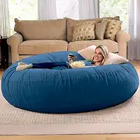 Puff Gigante Redondo140x20 Sem Enchimento Suede Premium Linha Gold