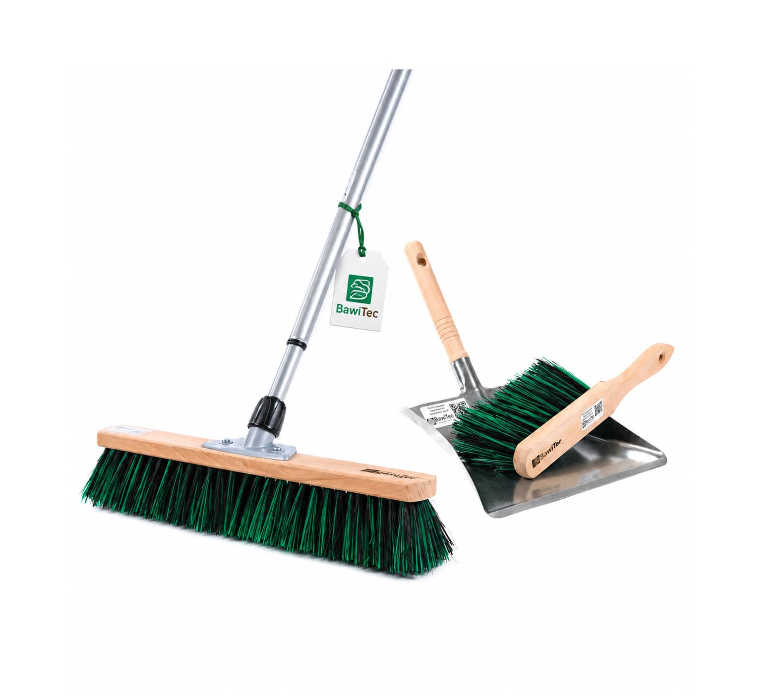 BawiMix Besen Set Kehrbesen 40cm mit Teleskopstiel Handfeger Kehrschaufel