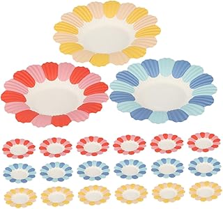 UKCOCO 150 Piezas Bandeja De Papel Decorativo Elegante Para Y Forma Platos Fiesta De Cumpleaños Floral A Granel Temático Fiestas Tulipán Flores Plato De Pastel Hogar Chicas