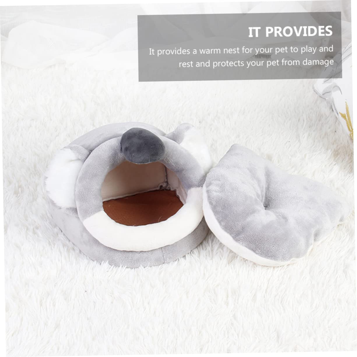 DOITOOL Maison pour Petit Animal de Grotte, Nid Koala Chaud et Confortable