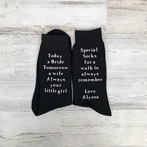 Father of the Bride Socks - Special Socks for a Walk to Remember - Gift for the Father of the Bride with Signature3