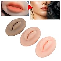 Vista 3 de 3pcs Práctica Labios, Silicona Microblading Práctica Piel 3D Piel Falso Piel Cosmética Maquillaje Labios Entrenamiento