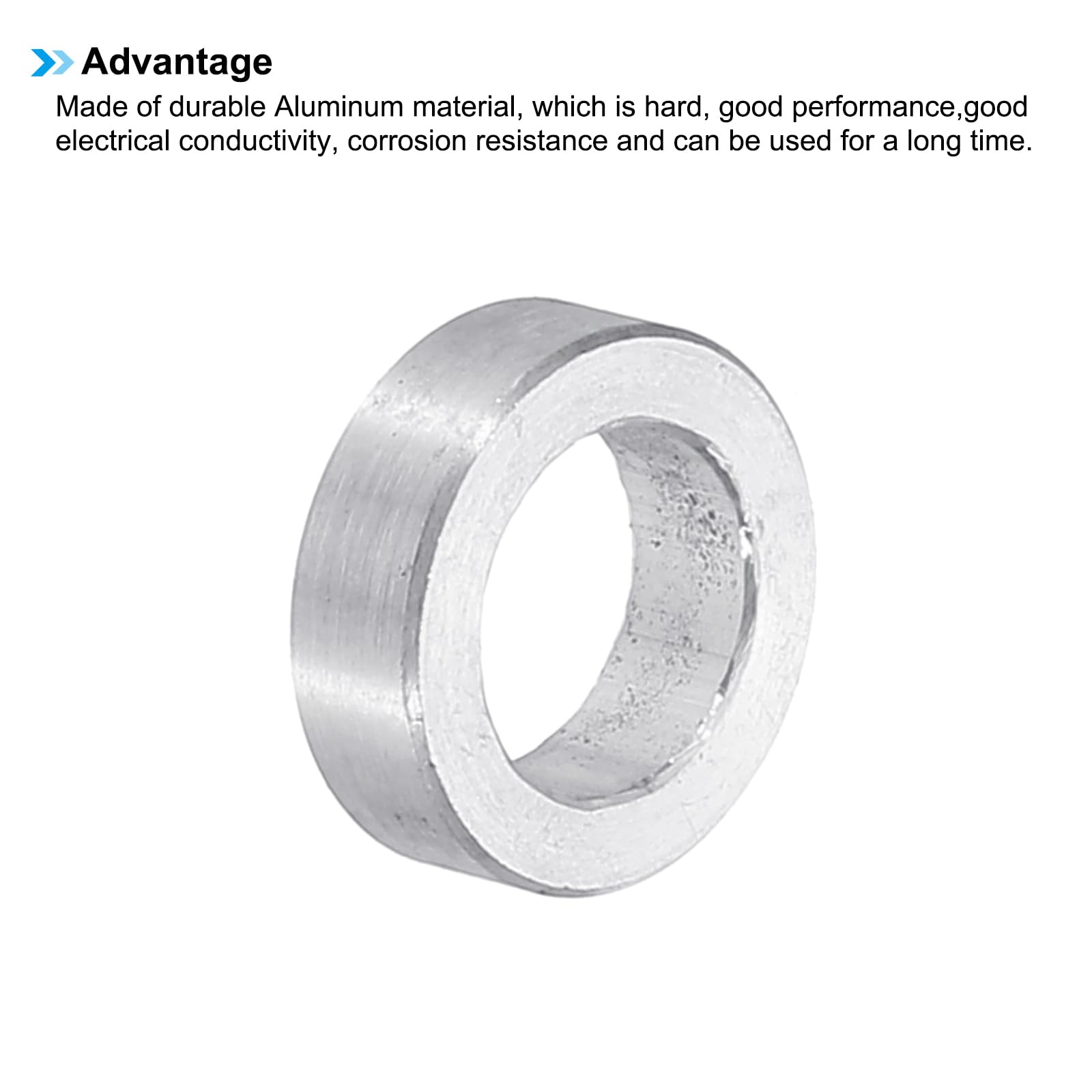 PATIKIL M10 Aluminum Spacers, 6pcs 3/8" x 5/8" Round Metal Spacers for 3/8 or M10 Screw Bolts - Image 4