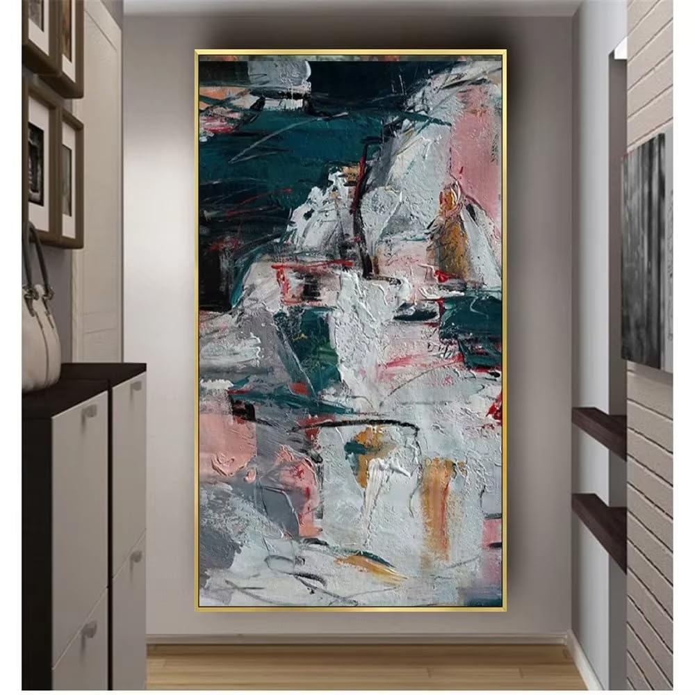 DFZEWKI Abstract Graffiti Painting on Canvas Modern Nordic Wall Art for Living Room Bedroom Home Decor Wall Decor Posters(75x150cm(30x59in)/No frame)