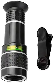 Lente teleobjetiva móvel 20X lente telescópica para smartphone com suporte de clipe para a maioria dos telefones celulares