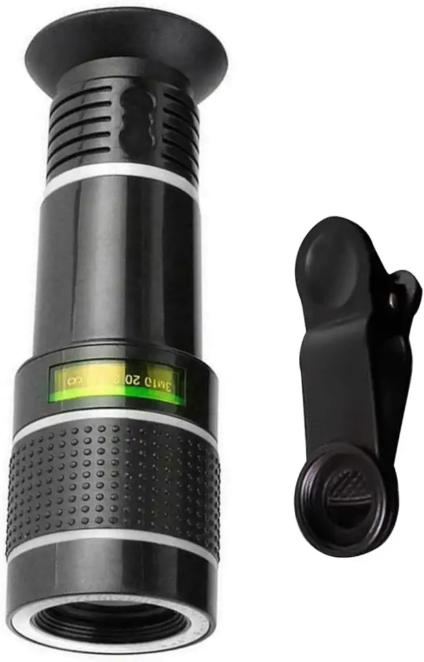 Lente teleobjetiva móvel 20X lente telescópica para smartphone com suporte de clipe para a maioria dos telefones celulares