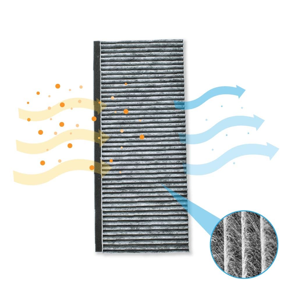 2 x AllSpares CleanAir filtr z węglem aktywnym odpowiedni do Siemens 9001028224, FC60, 9001588129 | Bosch DSZ4545, DSZ4551 | Neff D46BR12X0, 11025805, 11008080, 17006837 do okapu kuchennego auben |