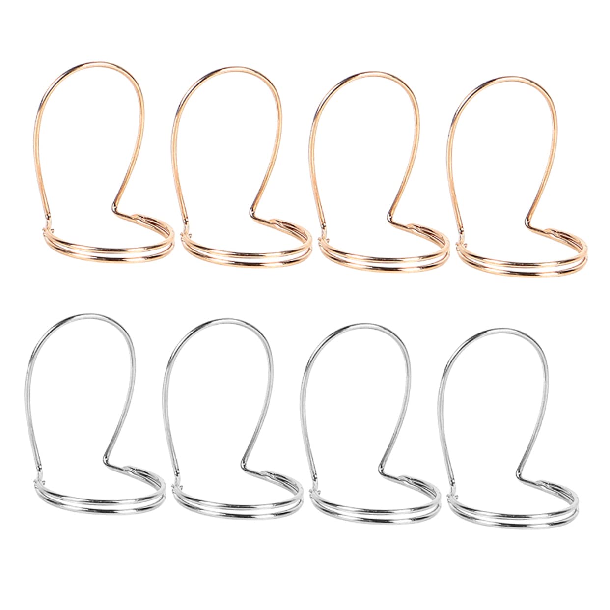 Beaupretty Lot De 8 Médiators Métalliques Pour Doigts De Guitare Et Basse, Pouce Et Index, Couleurs or Et Argenté, Médiators Pratiques Pour Guitare Folk Et Mandoline, Accessoires Pour Musiciens