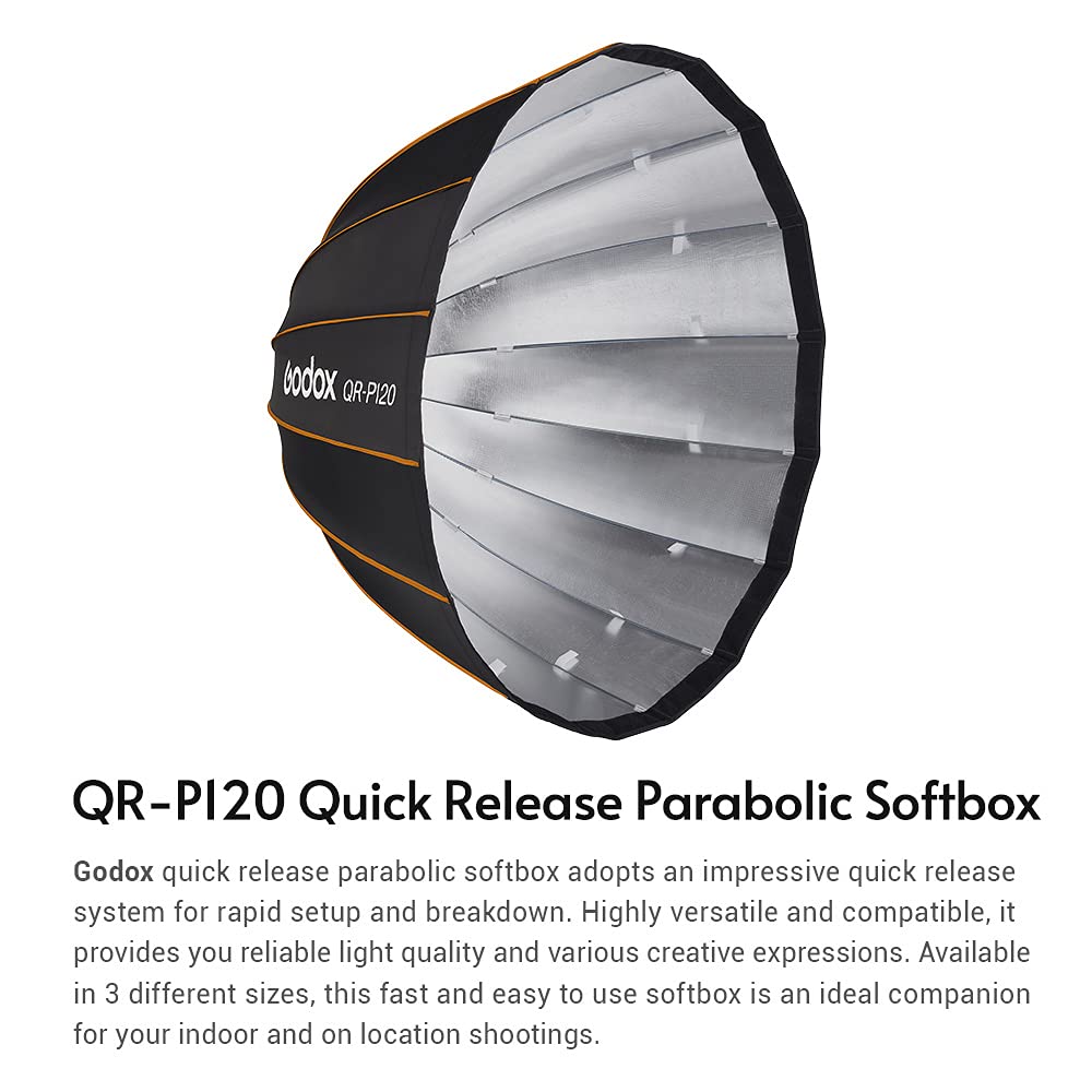 Amazon | Godox ソフトボックス QR-P120 Φ120cm ライトボックス プロ 
