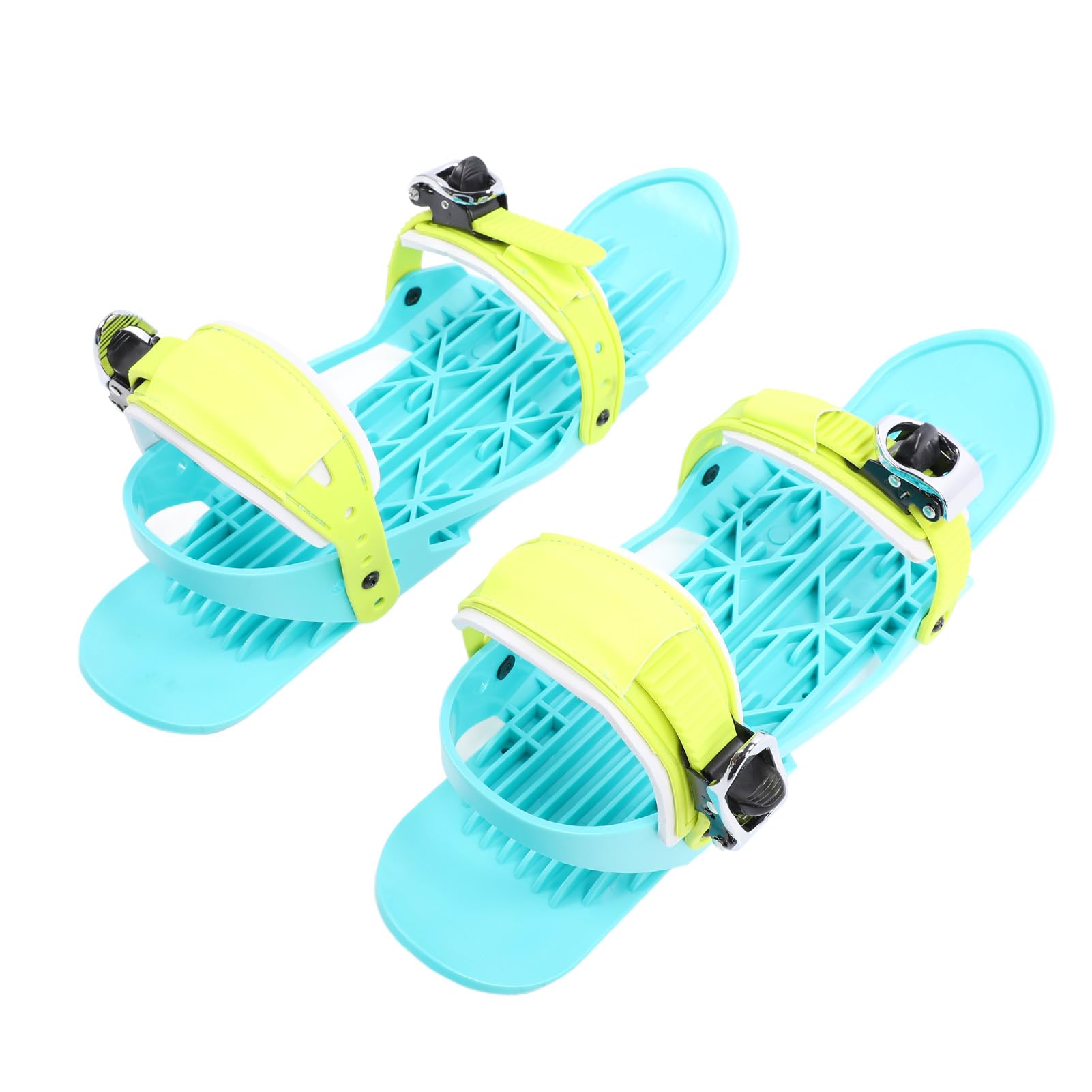 Keenso Mini Ski Skates Abrasion Nylon Portable Adjustable Short Snow Skates Skiboard with Storage Bag Winter Outdoor Sports (Large Size)