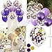 Graduation Decorations 2024 Purple Gold ISU Birthday Party Decorations/Purple Gold Confetti Balloons Birthday Decorations Purple Bridal Shower Decorations