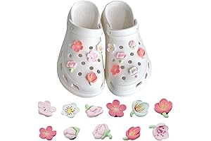 Coquette Bows Flower Pink Shoe Charms Set for Women Girls Kids