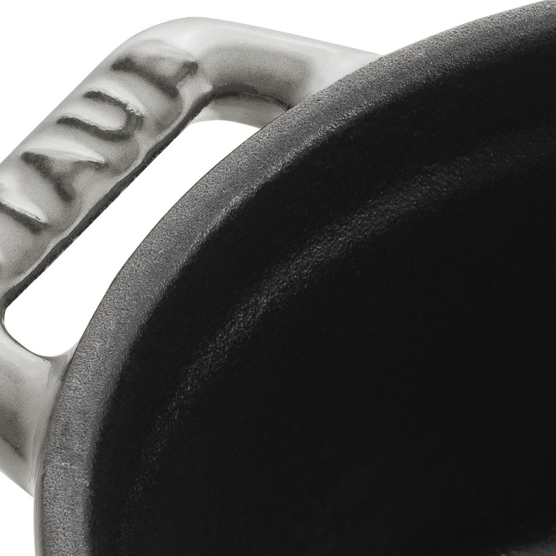 STAUB Mini Cocotte okrągła 10 cm 0,25 l czarna emalia matowa grafitowo-szary