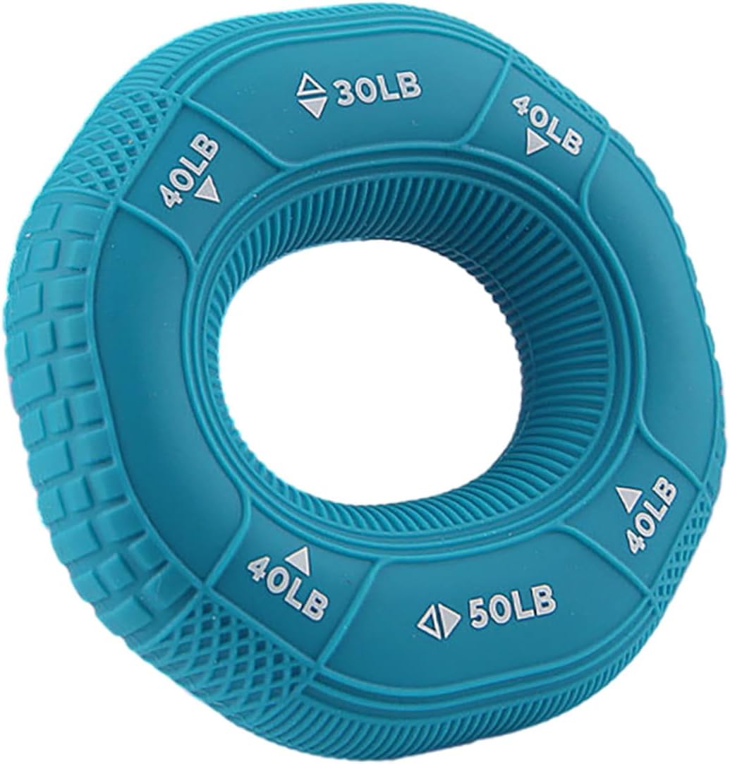 KICHOUSE Silicone Hand Strengthener Ring for Grip Training Forearm Workout Equipment with Tire Texture Resistance Hand Exerciser for Fitness Stress Relief and Muscle Strengthening at Home