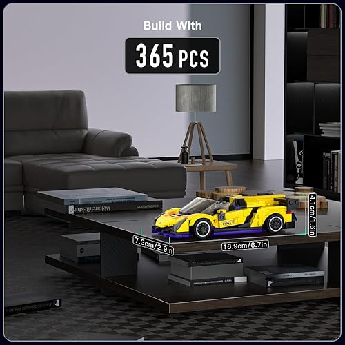 Miniatura 2 de Mould King Speed Championship Lambo Veneno Super Car Models Juguetes de construcción con vitrina transparente, kits de autos de juguete, kit de