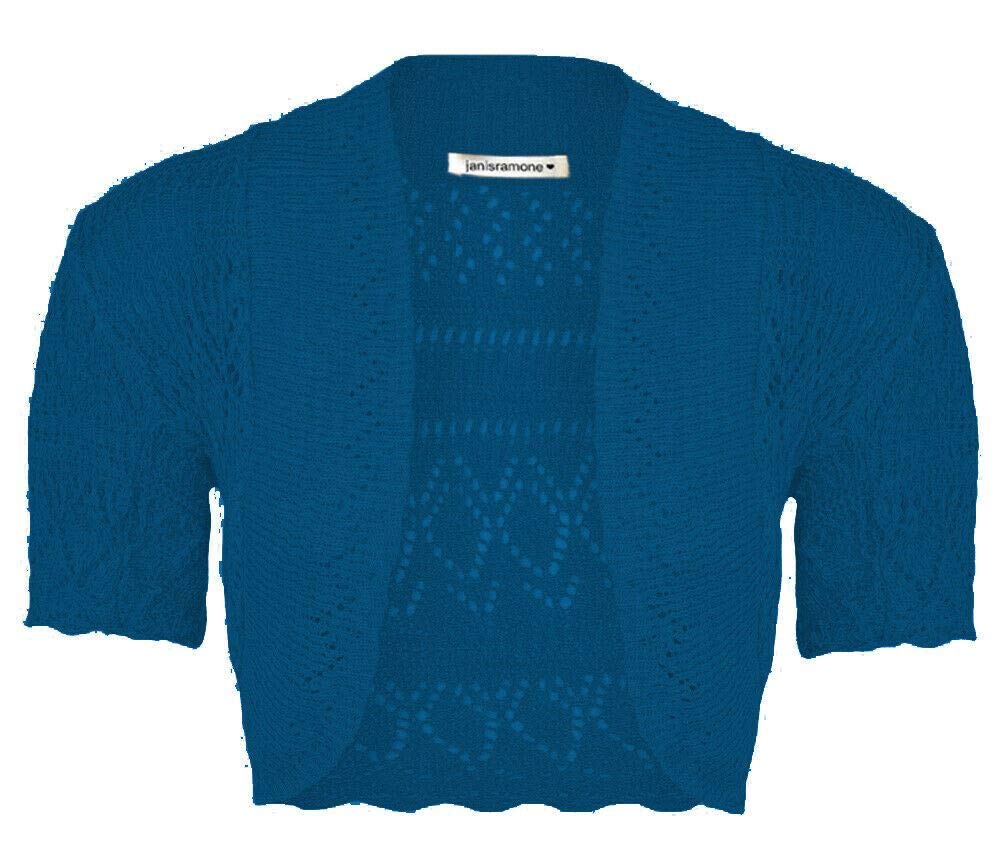 Janisramone® Cap Sleeve Bolero Shrugs for Women Open Front Crochet Cardigan
