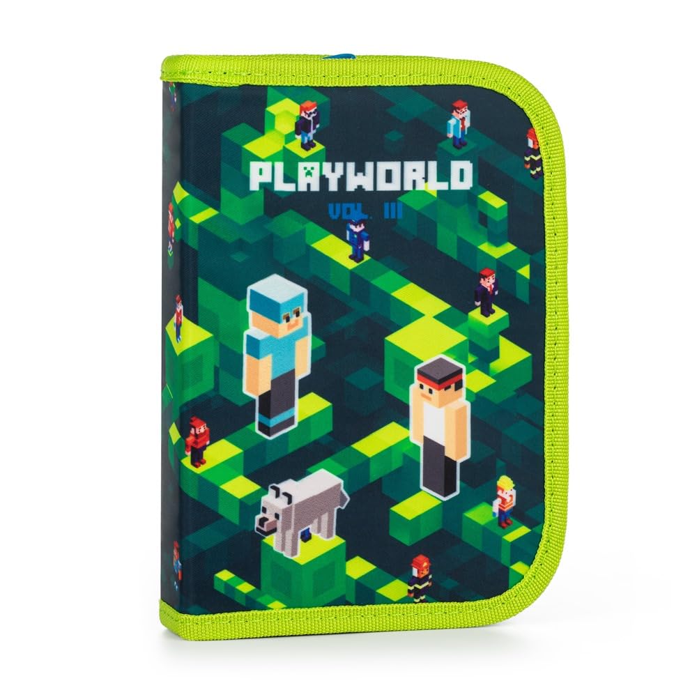 OXY GO - Mochila escolar (3 piezas, para 1 a 3ª clase: mochila ergonómica, estuche y bolsa de gimnasia), con elementos reflectantes para mayor seguridad, ideal para niños, Mundo del juego