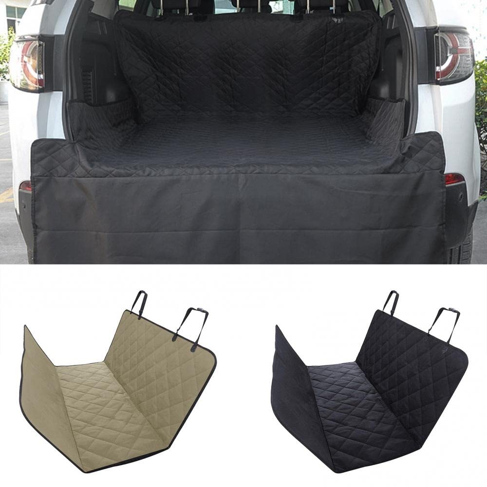 Alfombrillas Maletero Coche Almohadilla Automática Manta Protección Automóvil Fundas Asiento Tela Oxford Estera Maletero Mascota Lona Perro Gato Atrás Bandeja Maletero(Caqui)