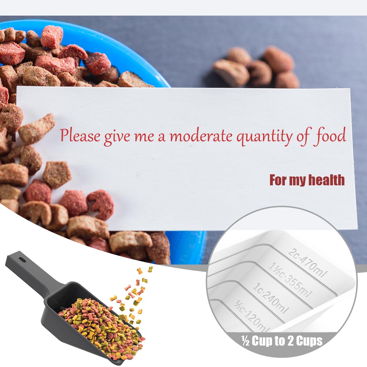 Lot De 2 Pelles à Nourriture Pour Animaux – Pratique, Clip Intégré, Pour Chiens Et Chats