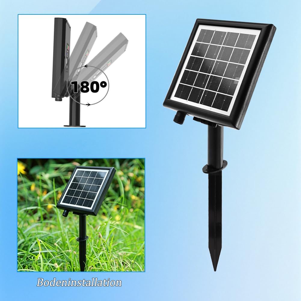 Joycabin 2400mAh Solarpanel Ersatz für Lichterketten mit Fernbedienung 8 Beleuchtungsmodi Wasserdicht Einstellbare Leuchtkraft Solar Lampe String Controller für Solarpanel Lichterkette Außen