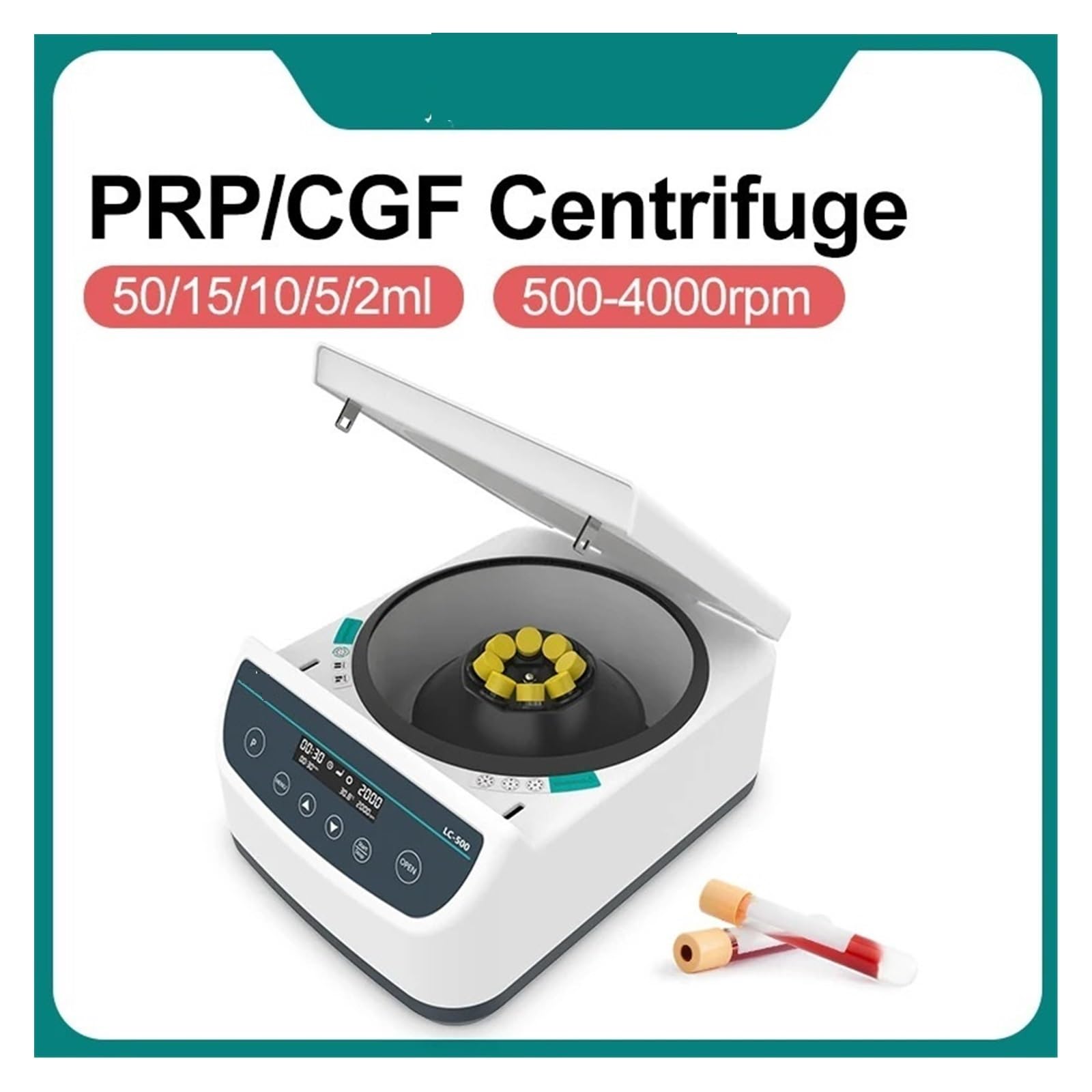 Laborzentrifuge, Prp-Zentrifugenmaschine CGF-Plasmazentrifugenlabor For 2/5/10 Ml Blutentnahmeröhrchen Und 15/50 Zentrifugenröhrchen