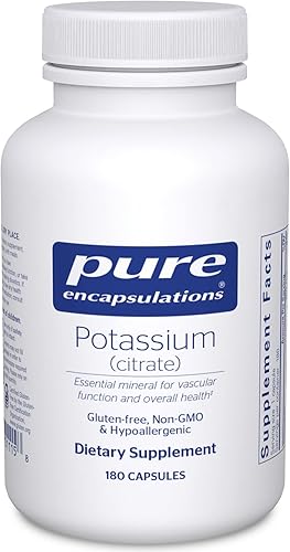 Miniatura 9 de Pure Encapsulations Potasio Citrato  Suplemento electrolítico esencial para apoyar la función nerviosa y muscular suprarrenales hormonas salud