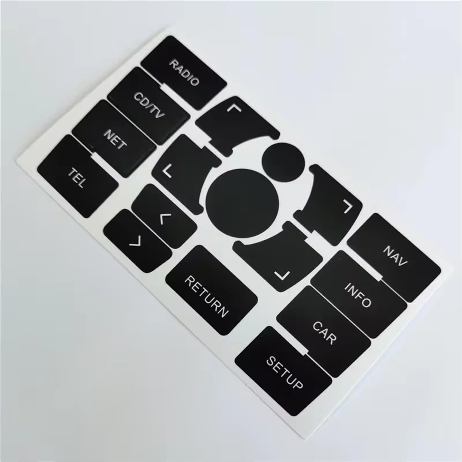 Dash Button Sticker Compatible with for A6 A6L 2004-2010 2011 Car Interior Multimedia for Radio Audio Panel Button Repair Decals Stickers(B)