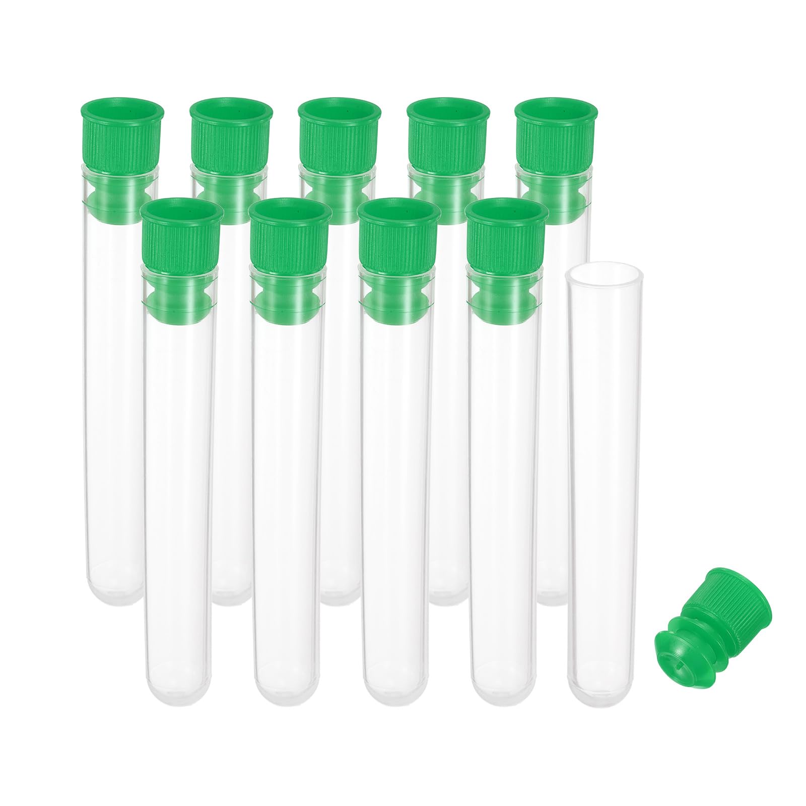 PATIKIL 3" Length Plastic Sewing Needle Storage Holder, 10 Pcs Portable Matte Embroidery Needle Pin Toothpick Storage Tubes Case for Craft Knitting, Green