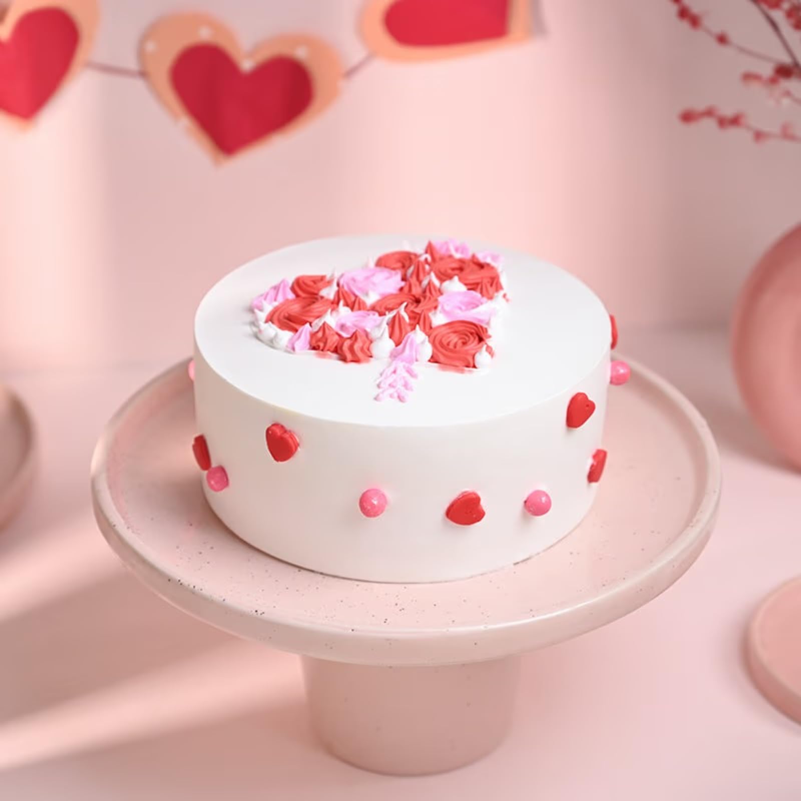 FlowerAura Love Special Delicious Silky Smooth Hearts Topped Yummy Black Forest Cake For Valentine's Day Cake, Birthday Cake, Anniversary Cake & Mother's Day Cake (Same Day Delivery) (3Kg)-image-18