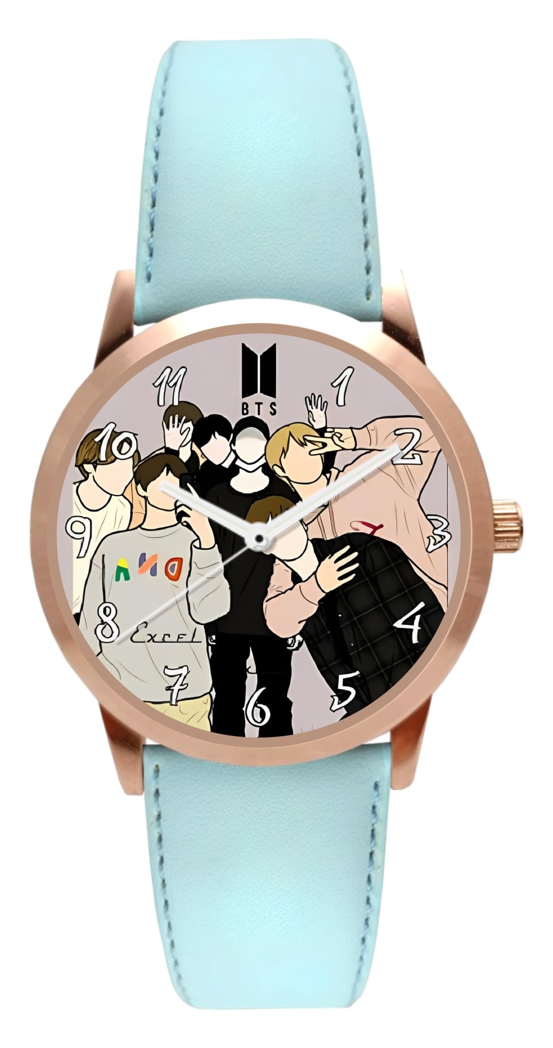 BTS SkyBlue Rosegold Watch | Girls | Premium Rosegold Watch (B0BN4G2HFH) Amazon Price History, Amazon Price Tracker