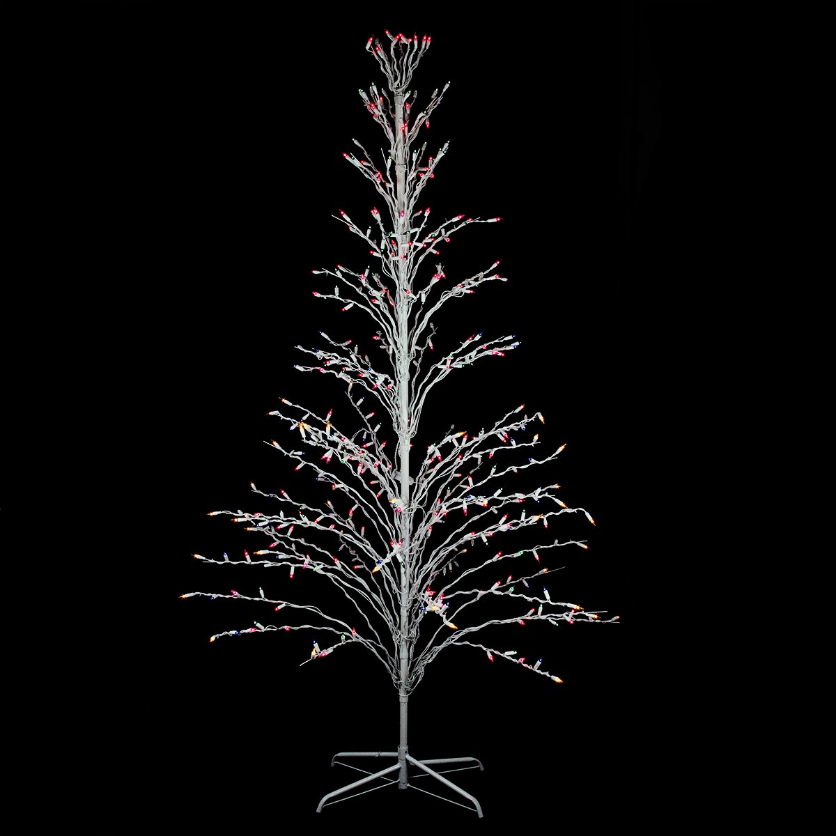 Northlight 9' Pre-Lit Christmas Cascade Twig Tree Outdoor Yard Art Decoration - Multi-Color Lights