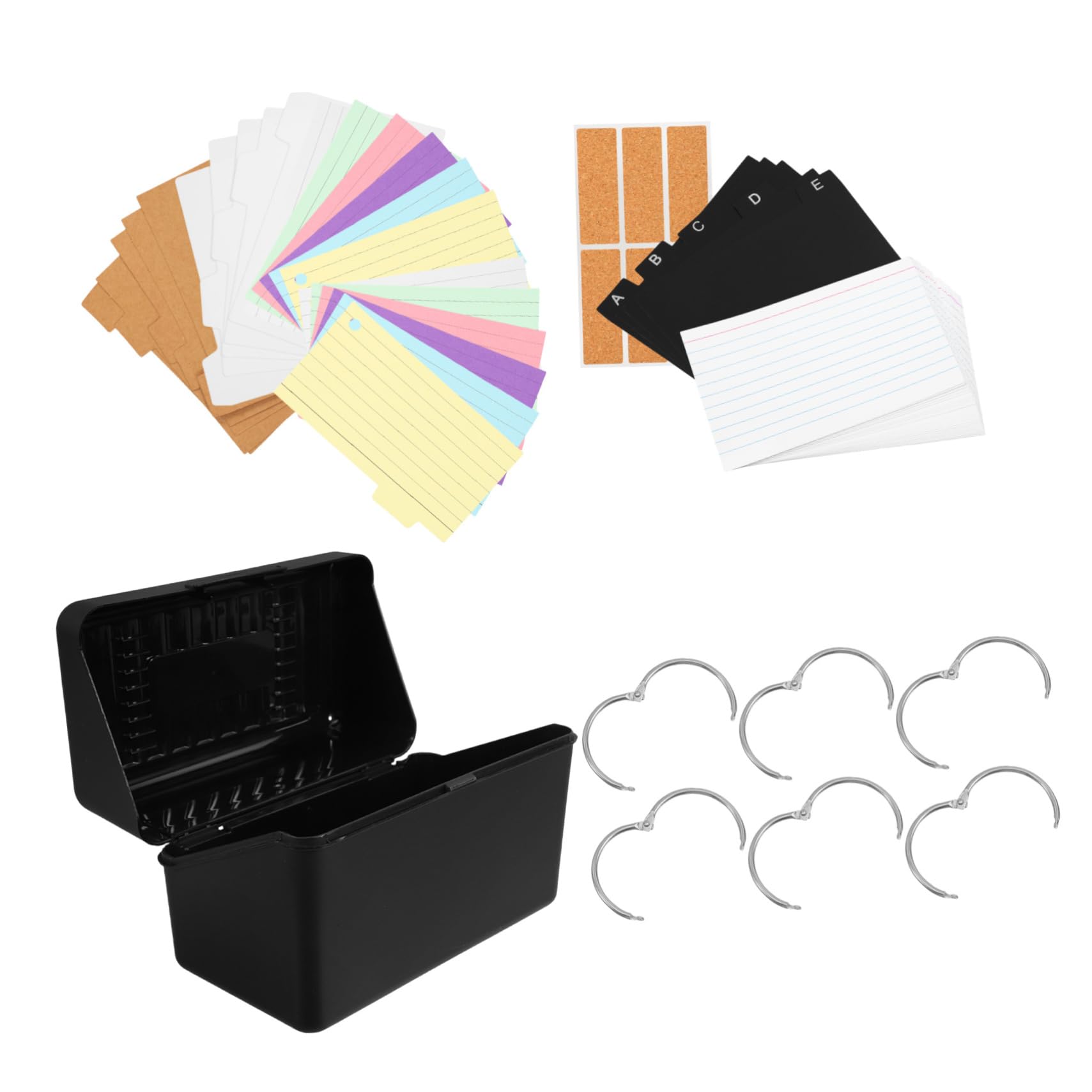 Étui à fiches pour organiser le bureau à la maison et ranger les cartes de révision