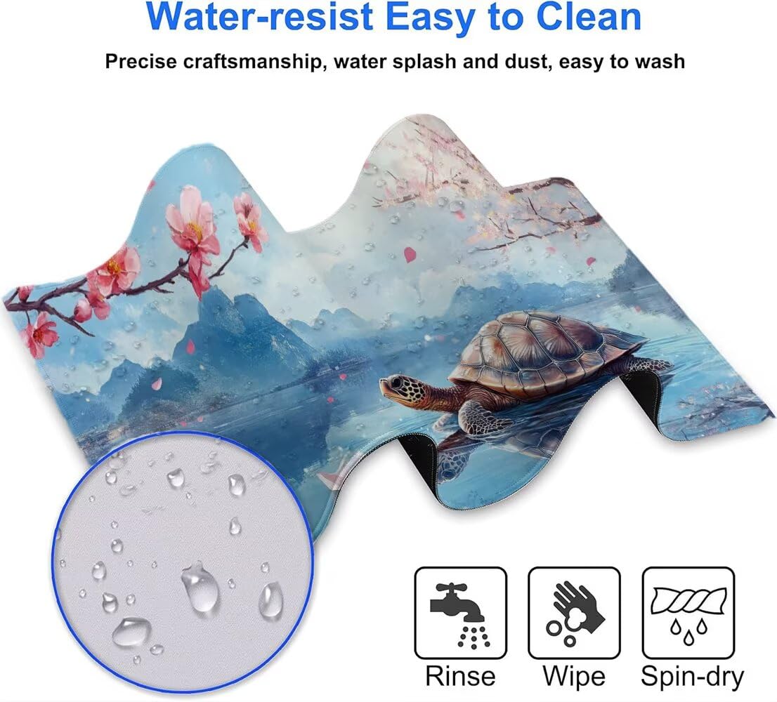 Tappetino Mouse XXL 1200x600x3mm Mouse Pad Gaming, Tartarughe Animali1, Mousepad Base Antiscivolo, Esteso Accessori Scrivania Tracciamento Ad Alta Precisione tappetino per Computer Ufficio, C0P-956