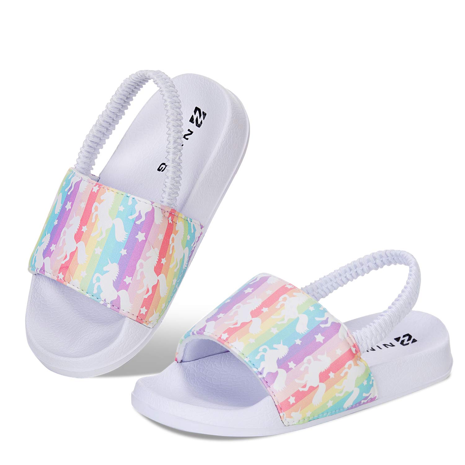 WateLves Toddler Boys Girls Slides Sandals for Swim Beach Kids Water Shoes Casual Summer Slippers