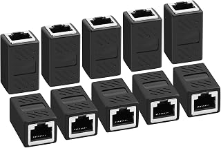 AXFEE RJ45 Kupplung Cat7, 10 Stück CAT6 Kupplung Verbinder, Lan Kupplung