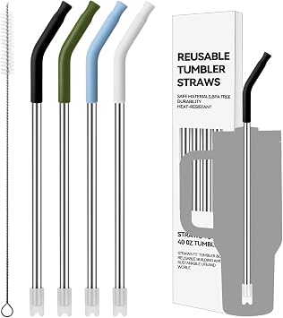 40 oz Stainless Steel Straws for Stanley Cup,Simple Modern, Meoky Tumbler