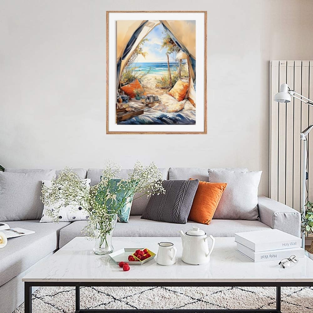 YUCCAORCHID Peinture Par Numéros 40×50 Cm – Kit Acrylique Adulte Débutant, Toile Pré-imprimée Sans Cadre + 3 Pinceaux