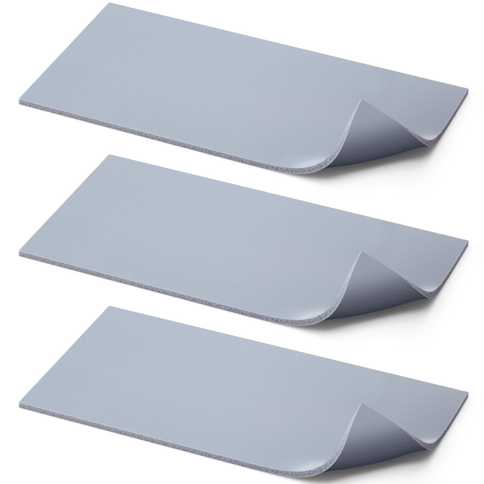 Pushglossy 3 Pcs Silicone Heat Press Pad, 1/8" X 4" X 8", Grey
