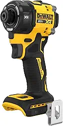 DEWALT Chave de impacto hidráulica silenciosa sem fio 20V MAX XR 1/4 polegada, apenas ferramenta simples (DCF870B)