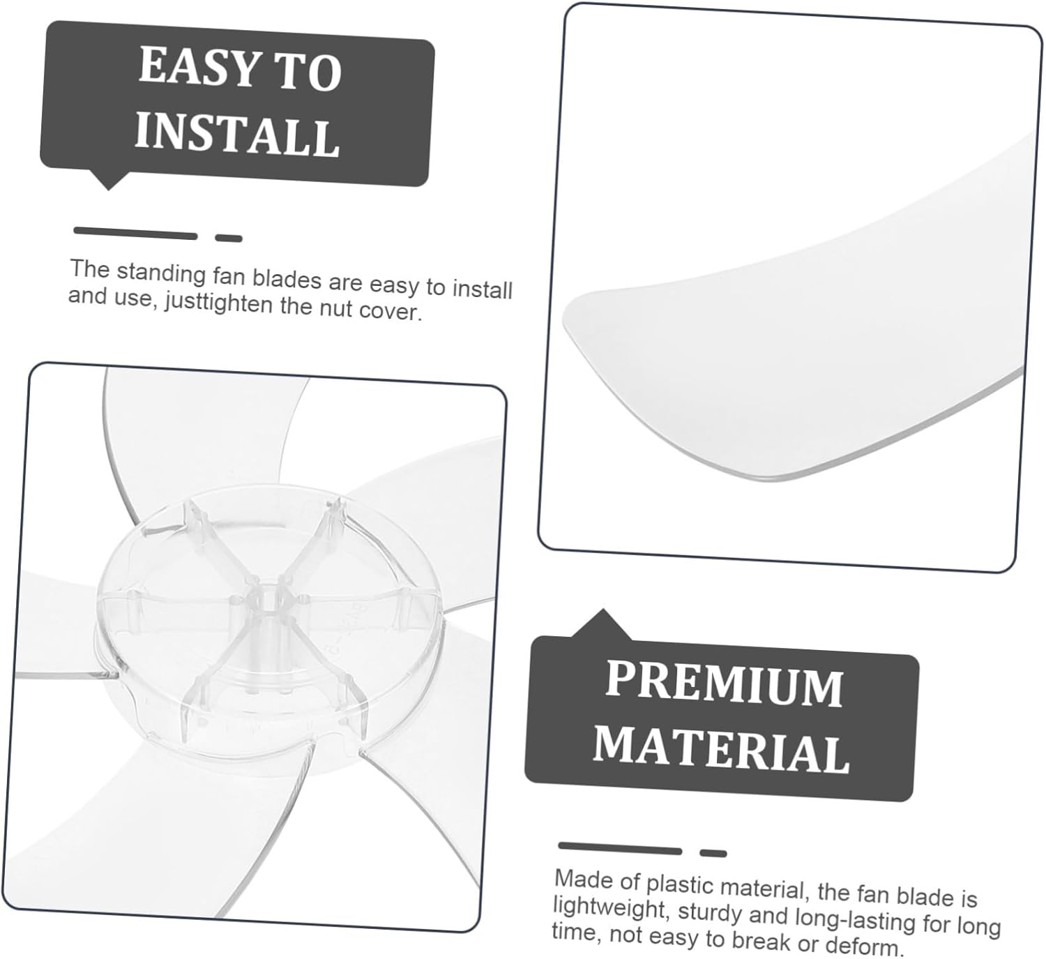Fan Blade Replacement for Electric Pedestal and Floor Fans Fit Easy Installation for Home and Office Use