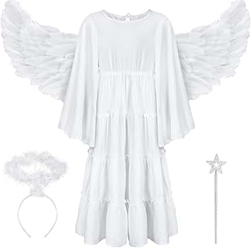 Amazon.com: Cutecrop 4 Pcs Angel Costume Set Include Angel