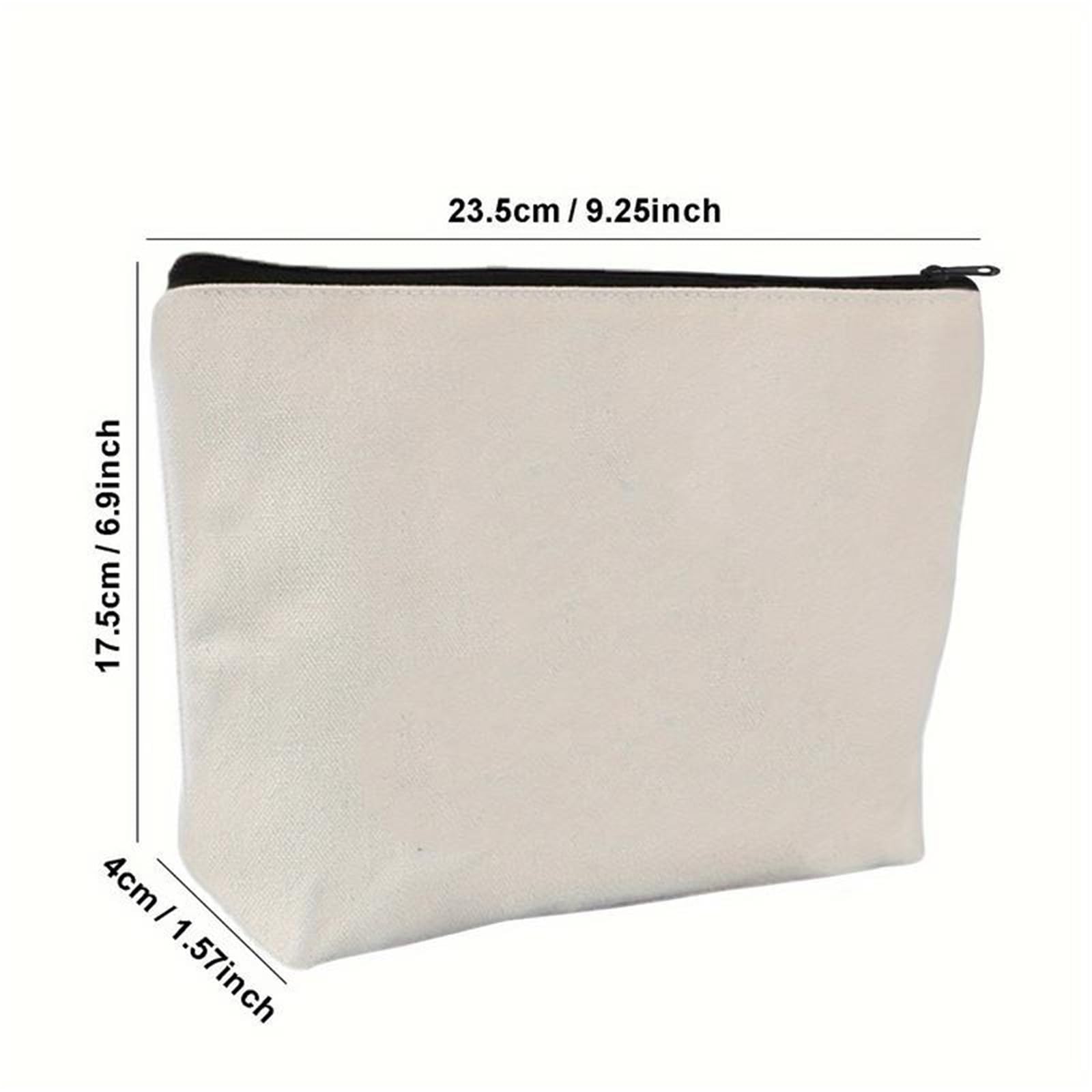 Neceser Maquillaje Bolsa de Maquillaje Reutilizable de Lona con Estampado de Letras, Organizador de Maquillaje con Cremallera, Bolsa de Viaje for Guardar Pastillas, Regalo for Mujeres Viaje