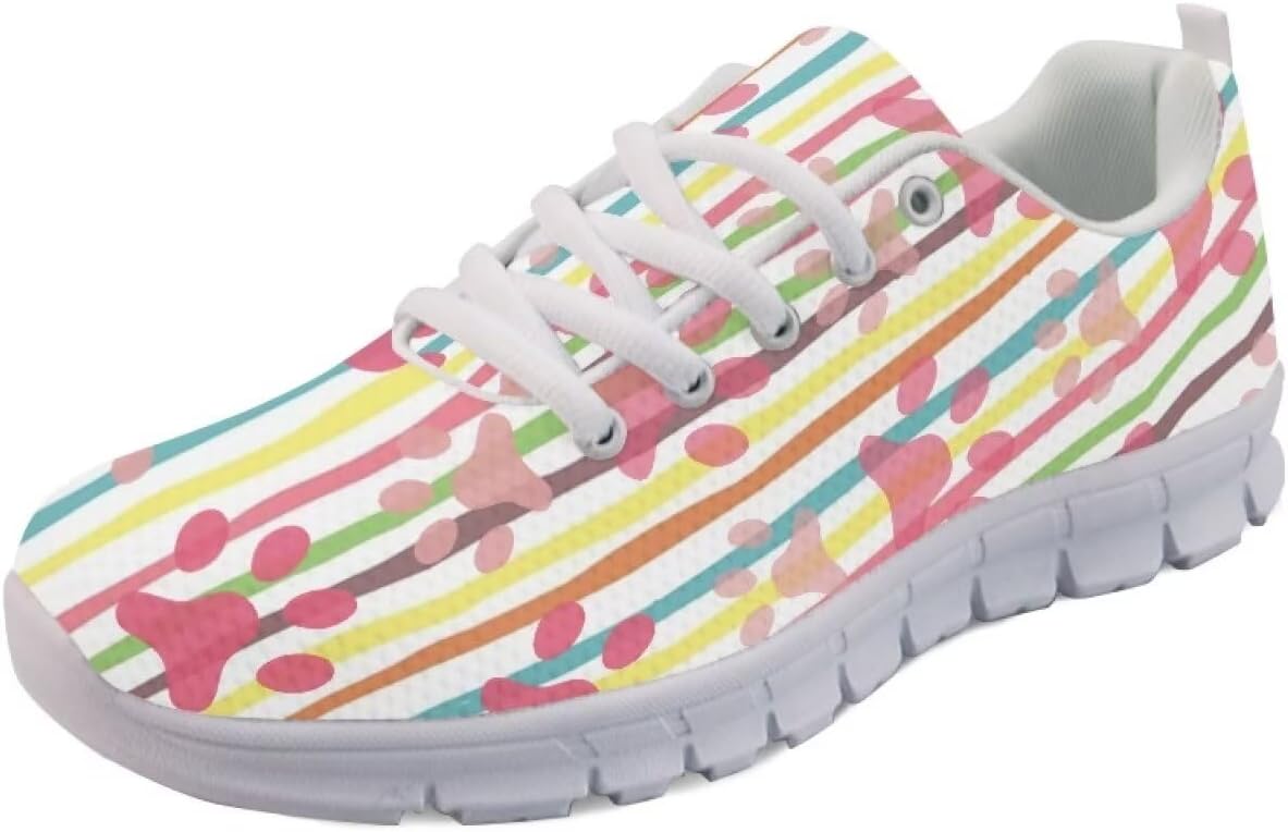 AmzPrint Hiking Running Walking for Women Printed White Sole Cute Casual Shoes Women Fashion Casual Sneakers Size 5.5-13